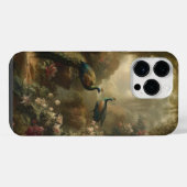 植物学：イギリスの庭で3本の孔雀 iPhoneケース (裏面横)