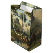 植物学：カスタマイズ可能なジャングルの樹液 ミディアムペーパーバッグ (裏面アングル)