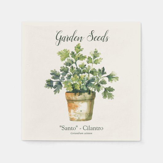 植物学 – ガーデンツーテーブルダイニングに最適 スタンダードカクテルナプキン (正面)