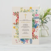 植物学 ギリシャ正教 洗礼 出生祝い 招待状 (スタンド正面)