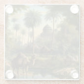 植物学：川の近くのジャングルで水仙 ガラスコースター (裏面)