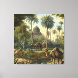 植物学：川の近くのジャングルで水仙 キャンバスプリント