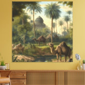 植物学：川の近くのジャングルで水仙 キャンバスプリント (インサイチュ (リビング))