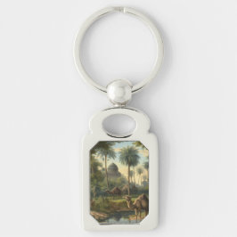 植物学：川の近くのジャングルで水仙 キーホルダー