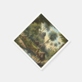 植物学：川の近くのジャングルで水仙 スタンダードカクテルナプキン (角)