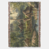 植物学：川の近くのジャングルで水仙 スローブランケット (正面縦)