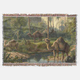 植物学：川の近くのジャングルで水仙 スローブランケット