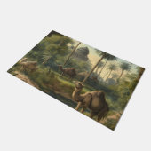 植物学：川の近くのジャングルで水仙 ドアマット (アングル)