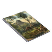 植物学：川の近くのジャングルで水仙 ノートブック (右側)