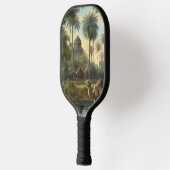 植物学：川の近くのジャングルで水仙 ピックルボールラケット (左)