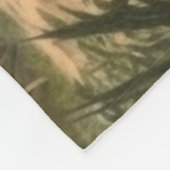 植物学：川の近くのジャングルで水仙 フリースブランケット (角)