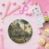 植物学：川の近くのジャングルで水仙 ペーパープレート (パーティー)