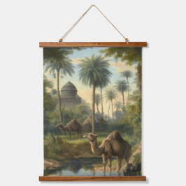 植物学：川の近くのジャングルで水仙 吊り下げ型タペストリー