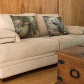 植物学：英国の庭の階段の孔雀 クッション