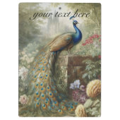 植物学：英国の庭の階段の孔雀 クリップボード (裏面)