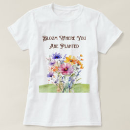 植物学「開花Tシャツを植える場所 Tシャツ