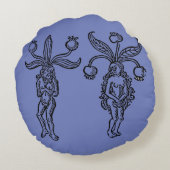 植物学: Mandrake 1476年 ラウンドクッション (裏面)