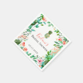 植物島パイナップルパーソナライズされた スタンダードカクテルナプキン (角)