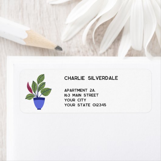 植物差出人住所 ラベル (インサイチュ)