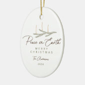 植物平和素朴対地球スクリプト写真 セラミックオーナメント (左)