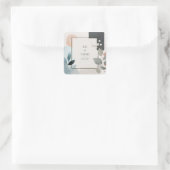 植物幾何学グリーンテラコッタ結婚ズ スクエアシール (バッグ)