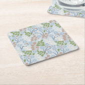 植物形オーガニック状 スクエアペーパーコースター (アングル)