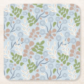 植物形オーガニック状 スクエアペーパーコースター (正面)