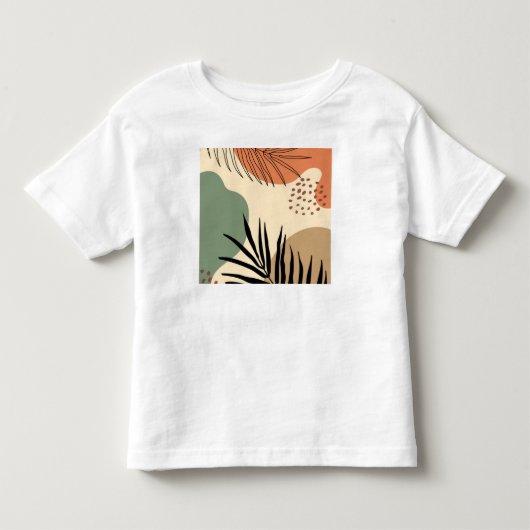 植物形オーガニック状 トドラーTシャツ (正面)