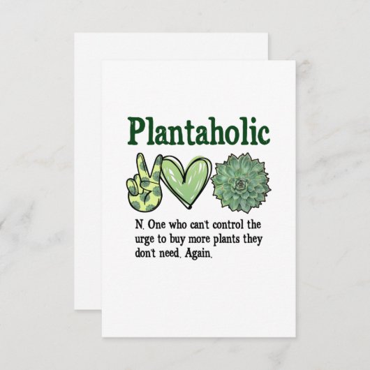 植物性おもしろい植物 サンキューカード (正面/裏面)