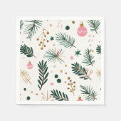 植物性お洒落クリスマスペーパーナプキン スタンダードカクテルナプキン (正面)