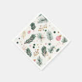 植物性お洒落クリスマスペーパーナプキン スタンダードカクテルナプキン (角)