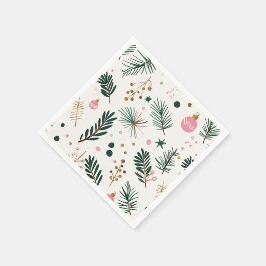 植物性お洒落クリスマスペーパーナプキン スタンダードカクテルナプキン (角)