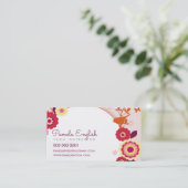 植物性お洒落フローラ自然紅葉 名刺 (スタンド正面)