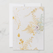 植物性お洒落リースの赤ちゃんシャワー招待 招待状 (裏面)