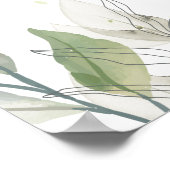 植物性お祝いの写真葬儀 ポスター (角)