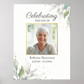 植物性お祝いの写真葬儀 ポスター (正面)
