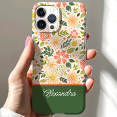 植物性かわいい花の柄のスクリプト名 Case-Mate iPhoneケース