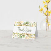 植物性かわいらしサンキューカード カード (黄色い花)
