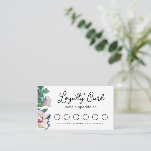 植物性かわいらしフローラと多肉性 ロイヤリティカード (スタンド正面)