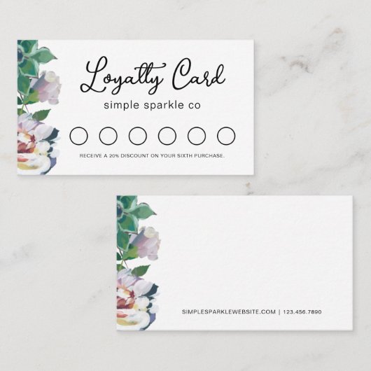 植物性かわいらしフローラと多肉性 ロイヤリティカード (正面/裏面)