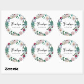 植物性かわいらし多肉質フローラリース ラウンドシール (シート)