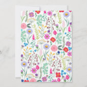 植物性かわいらし水彩花 招待状 (裏面)