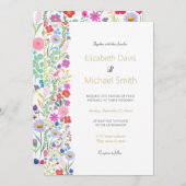 植物性かわいらし水彩花 招待状 (正面/裏面)