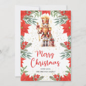 植物性くるみ割り花フォトメリークリスマス シーズンカード (正面)