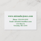 植物性さくらんぼプリント名刺 名刺 (裏面)