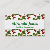 植物性さくらんぼプリント名刺 名刺 (正面)