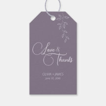 植物性つる植物結婚式の引き出物ラベルヴィンテージバイオレット