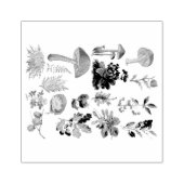 植物性とヴィンテージキノコ ラバースタンプ (インプリント)