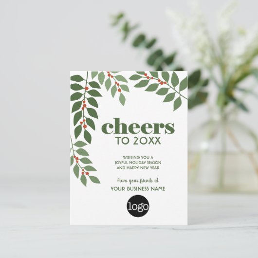 植物性のとロ葉ゴを使用したBusiness Greeting - シーズンポストカード (スタンド正面)