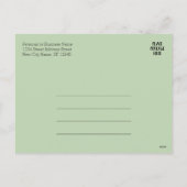 植物性のとロ葉ゴを使用したBusiness Greeting - シーズンポストカード (裏面)